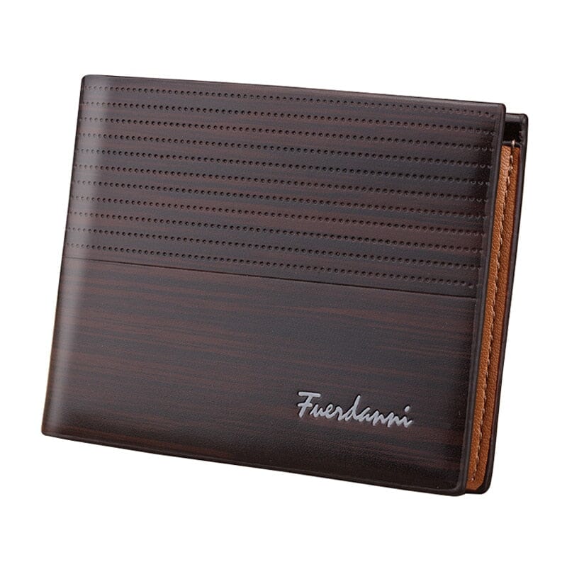 Carteira Masculina Denner Marcanzzi MZ485 em couro PU, design minimalista, compacta, elegante e resistente. Ideal para documentos, CNH e cartões.