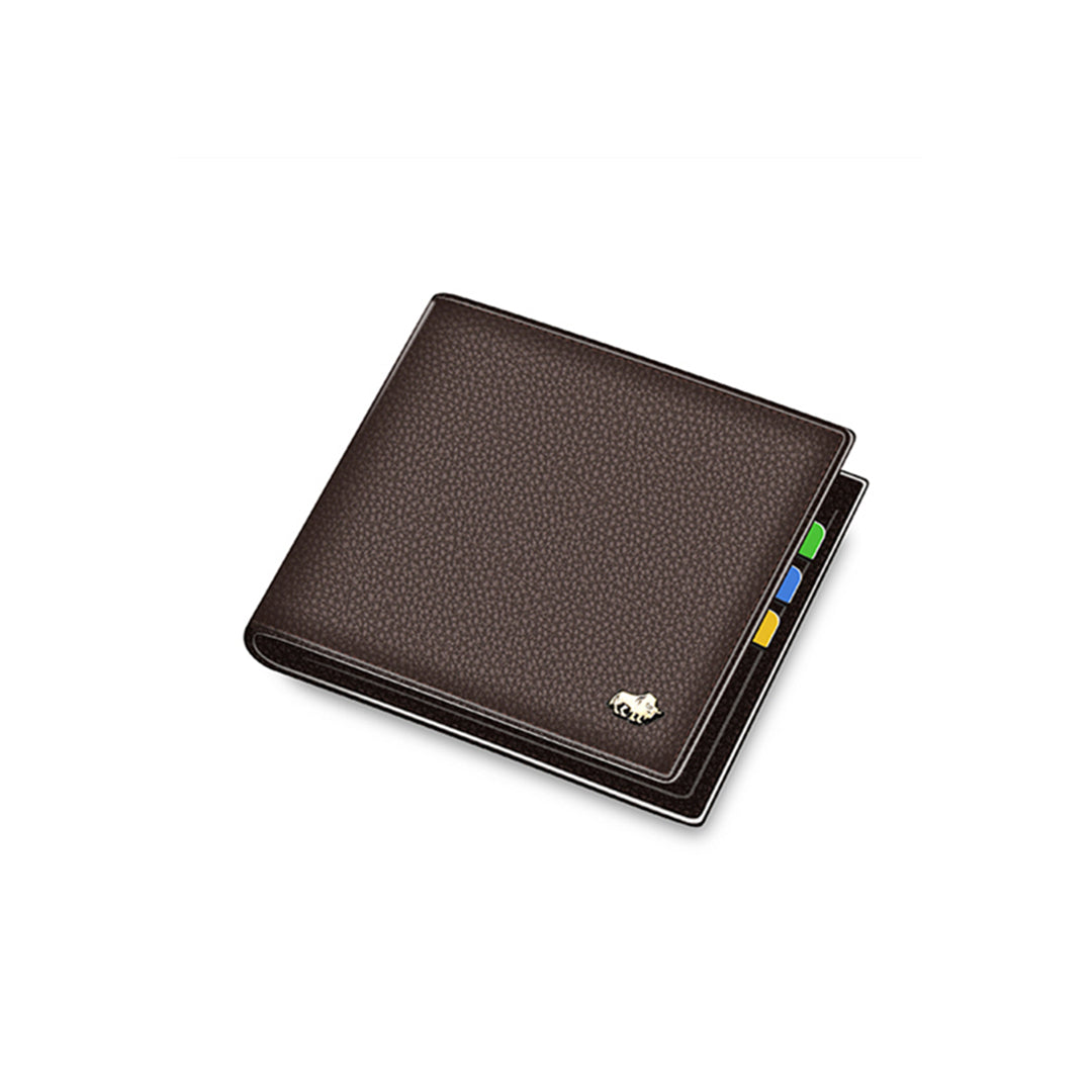 Carteira Masculina de Couro Marcanzzi MZ487 em couro legítimo, acabamento refinado, compartimentos práticos e proteção RFID contra fraudes.