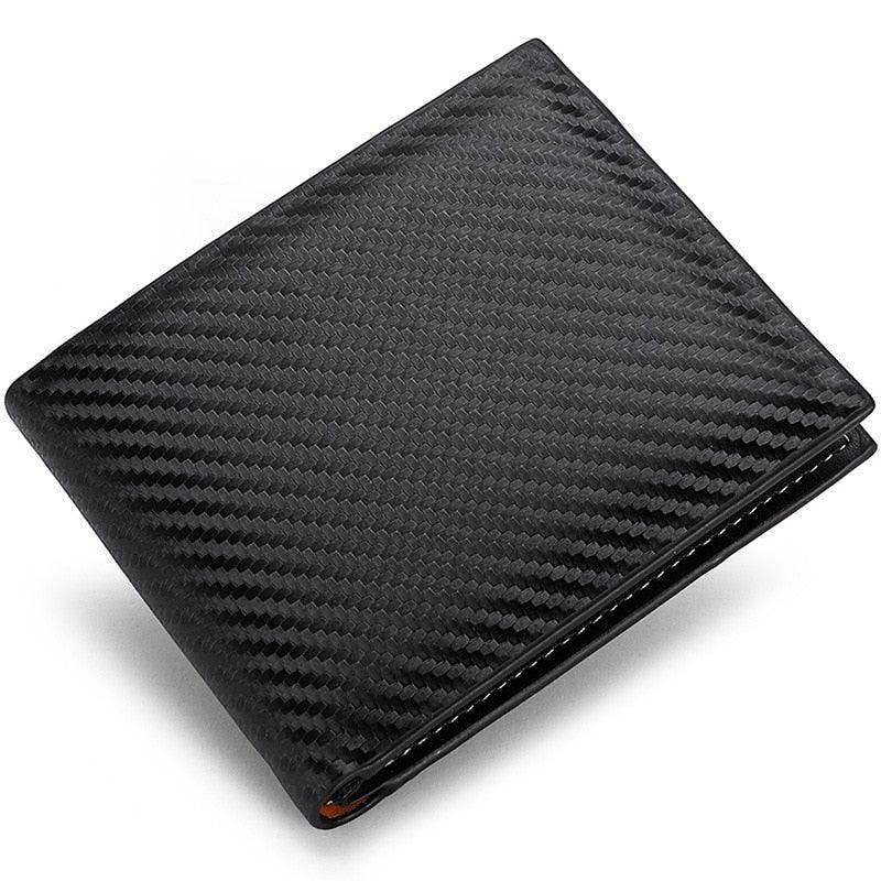 Carteira Masculina Marcanzzi New Carbon MZ492 em couro legítimo com design funcional e proteção RFID para cartões e documentos.