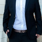 Cinto Masculino de Couro Confy Marcanzzi MZ344 feito em couro ecológico premium, com fivela sofisticada e design moderno para estilo atemporal.