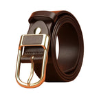 Cinto Masculino de Couro Marcanzzi Argos MZ469 em couro legítimo com design robusto e fivela metálica para estilo e personalidade marcante.