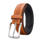 Cinto Masculino Couro Romenzi Atemporal RZ462 com visual clássico, ideal para compor looks autênticos com sofisticação e qualidade duradoura.