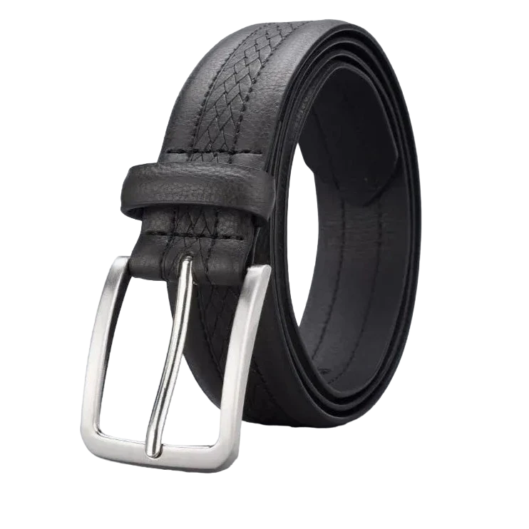 Cinto Masculino Couro Romenzi Atemporal RZ462 com visual clássico, ideal para compor looks autênticos com sofisticação e qualidade duradoura.