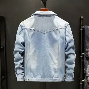 Jaqueta Masculina Jeans Acolchoado Marcanzzi MZ031: estilo clássico, conforto térmico, design versátil, modelagem estruturada, bolsos funcionais.