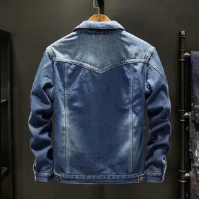 Jaqueta Masculina Jeans Acolchoado Marcanzzi MZ031: estilo clássico, conforto térmico, design versátil, modelagem estruturada, bolsos funcionais.