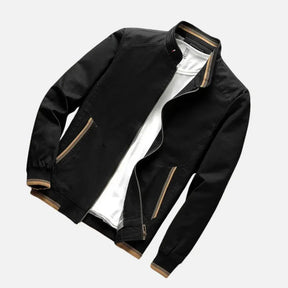 Jaqueta Masculina Marcanzzi MZ034: conforto e estilo com design listrado, zíper prático e tecido durável. Ideal para looks casuais e versáteis.