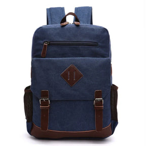 Mochila Executiva Marcanzzi MZ069 com lona resistente e detalhes em couro sintético, ideal para notebook, documentos e acessórios pessoais