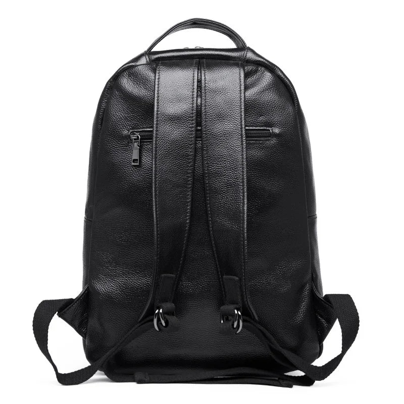 Mochila Executiva em Couro Marcanzzi Seoul MZ074 com couro legítimo e compartimentos inteligentes para notebook, documentos e acessórios pessoais