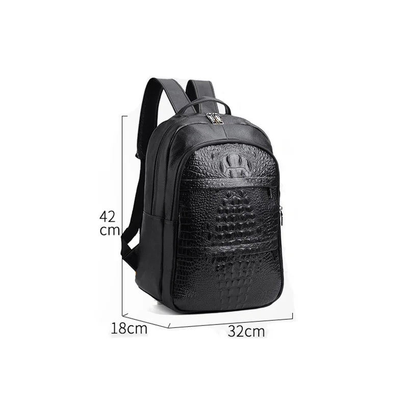 Mochila Executiva em Couro Marcanzzi Seoul MZ074 com couro legítimo e compartimentos inteligentes para notebook, documentos e acessórios pessoais