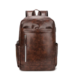 Mochila Executiva Marcanzzi Venice MZ068 em couro sintético de alta qualidade, com compartimentos para notebook, documentos e itens essenciais