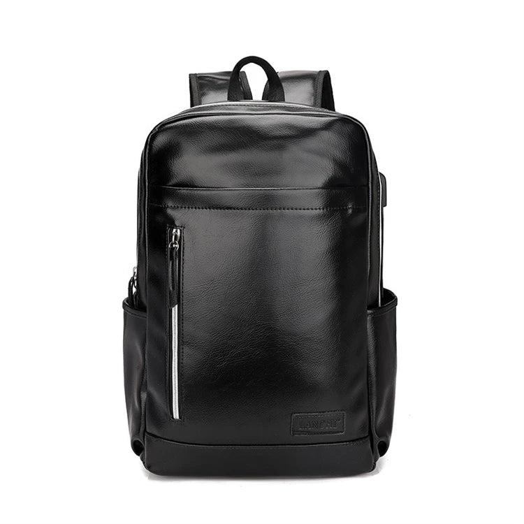 Mochila Executiva Marcanzzi Venice MZ068 em couro sintético de alta qualidade, com compartimentos para notebook, documentos e itens essenciais