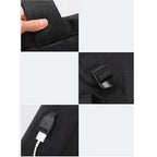 Mochila Executiva Marcanzzi MZ070 com porta USB, trava TSA, estrutura impermeável e compartimento para notebook 15” com design sofisticado