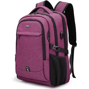 Mochila Executiva Marcanzzi MZ348 em Oxford impermeável com porta USB, alças ergonômicas e compartimentos para notebook 17”, tablet e acessórios
