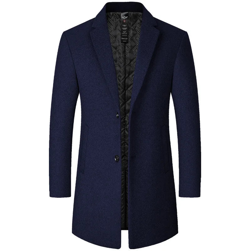 Sobretudo Masculino de Lã Grife Marcanzzi MZ098 feito em lã de alta qualidade, com corte refinado, forro aquecido e design inspirado na Itália.