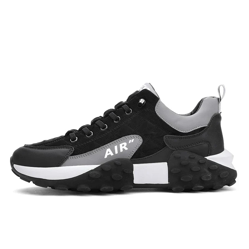 Tênis Masculino Air Comfort Marcanzzi MZ428 em design moderno, tecnologia de amortecimento a ar, materiais respiráveis e estrutura leve para conforto diário.