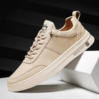 Tênis Masculino de Couro Marcanzzi MZ329 feito em couro premium, com palmilha ergonômica, solado antiderrapante e design elegante para uso diário.