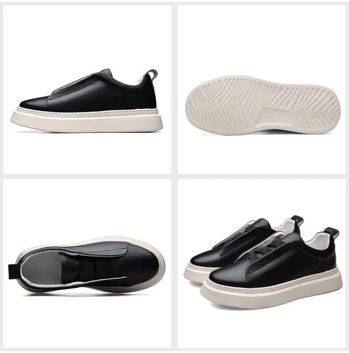 Tênis Masculino em Couro Marcanzzi MZ431 feito em couro premium com acabamento manual, sola antiderrapante e design elegante para looks casuais e formais.